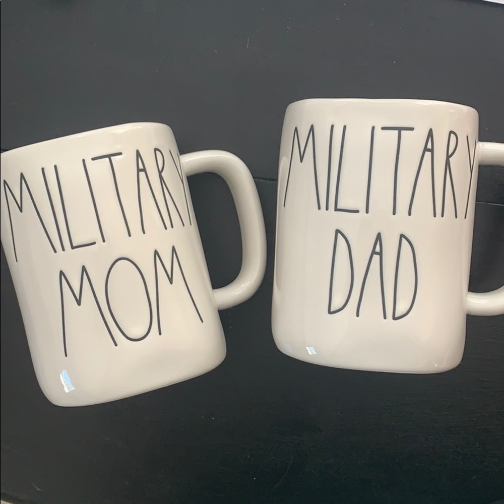Rae Dunn Military mom and dad mugs